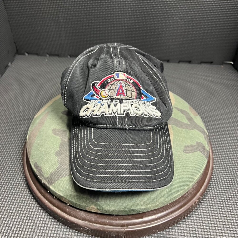 2002 MLB World Series Champions Angels Black Adjustable Cap New Era Clubhouse Co